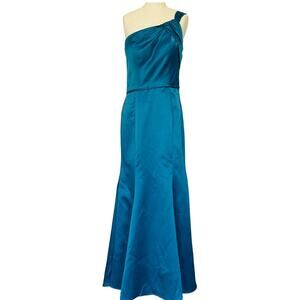 Morilee Madeline Gardner Emerald Green Formal One Shoulder Dress